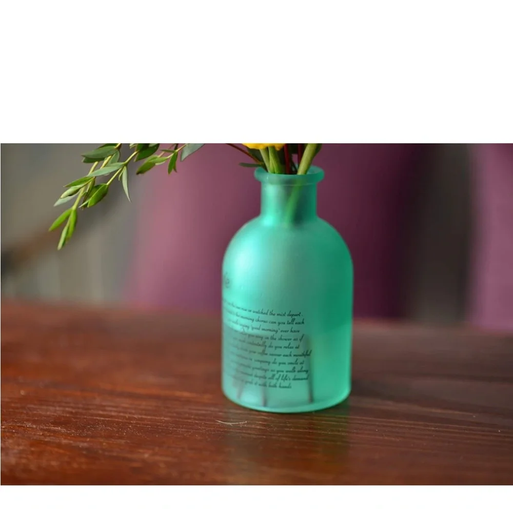 Green sea Glass “life” Vase